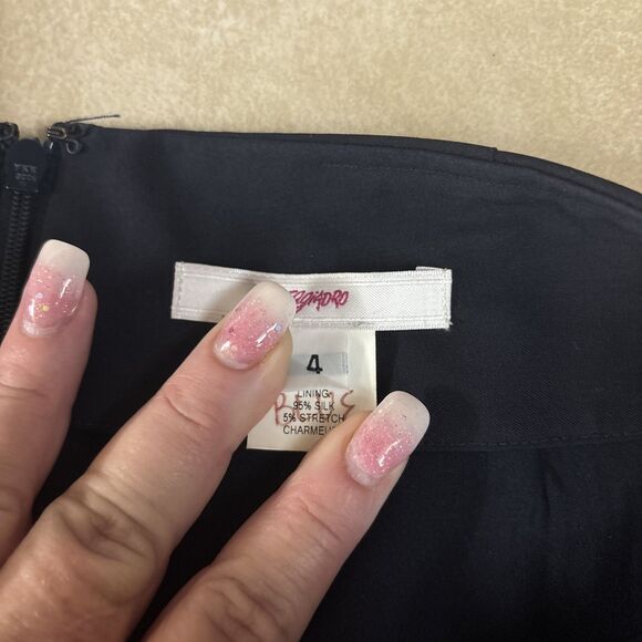 Leggiadro Navy Size 4 Midi Skirt. Preowned. Excellent Quality - Picture 3 of 4